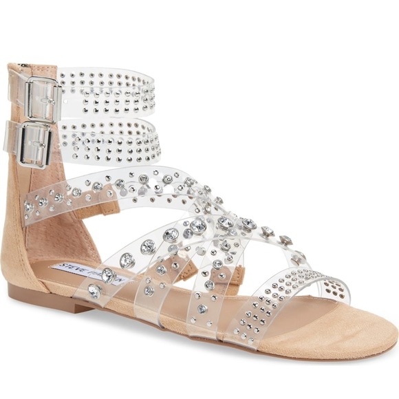 Steve Madden Shoes - Studded Clear Jelly Gladiators